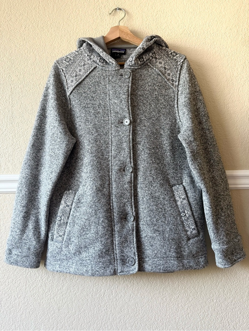 LIKE NEW Patagonia Better Sweater Icelandic Hooded Fleece Jacket Gray Women’s M